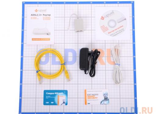 Маршрутизатор UPVEL  UR-344AN4G bandle 3G/LTE ADSL2+/Ethernet Wi-Fi роутер 802.11n 150 Мбит/с Бонус ESET Nod32 Smart Security 3 мес. бесплатно + Карто
