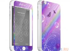 Комплект для защиты из 2 цветных стекол для iPhone 6/6S DF iPicture-03 (Butterfly)