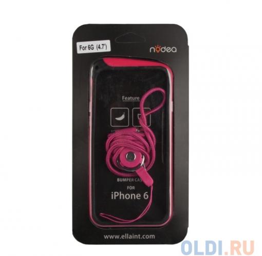 Бампер для iPhone 6/6s NODEA со шнурком (темно-розовый) R0007133