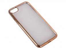 Силиконовый чехол с рамкой для iPhone 7 DF iCase-08 (gold)