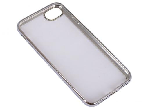 Силиконовый чехол с рамкой для iPhone 7 DF iCase-08 (silver)