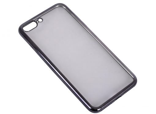 Силиконовый чехол с рамкой для iPhone 7 Plus DF iCase-09 (black)
