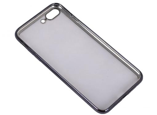 Силиконовый чехол с рамкой для iPhone 7 Plus DF iCase-09 (black)