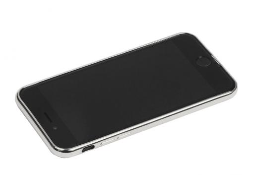 Силиконовый чехол для iPhone 7 (прозрачный с серебряной хром рамкой) 0L-00029778