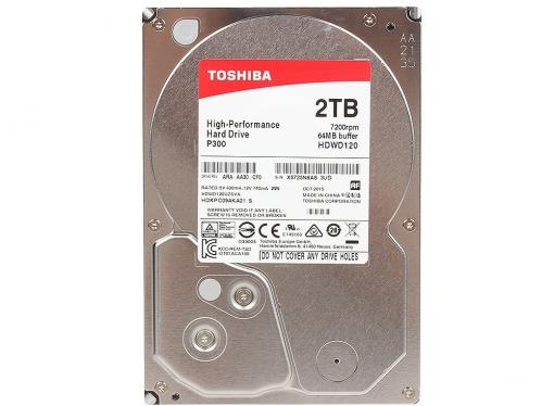Жесткий диск 2Tb Toshiba HDWD120UZSVA P300 7200rpm , SATA III, 64Mb 3.5
