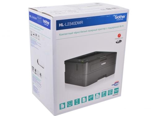 Принтер Brother HL-L2340DWR лазерный, A4, 26стр/мин, дуплекс, 32Мб, USB, WiFi