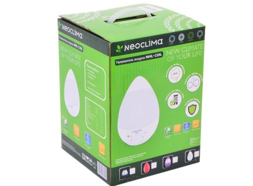 Увлажнитель воздуха NEOCLIMA NHL-220L красный Обсл.площадь 20кв.м.,2 Ступени очистки, Антибактериальное покрытие, Расход воды 280 гр/час, Объём 2,5л