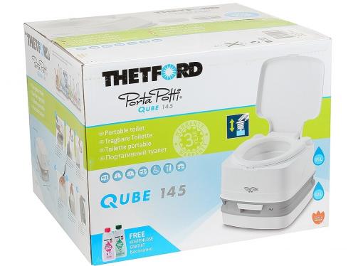 Биотуалет Thetford Porta Potti Qube 145 Grey (цвет серый, нижний бак 12л, верхний 15л, размер 33х38,3х42,7см, гофро-помпа, вес 3,6кг