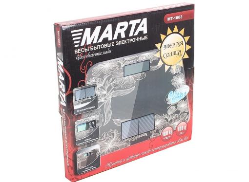 Электронные напольные весы MARTA MT-1663 розовый