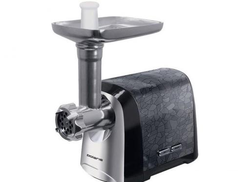 Мясорубка POLARIS PMG 1810A Crystal с насадками, Нерж.сталь