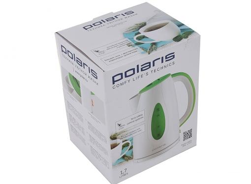 Чайник электрический POLARIS PWK 1752C мощность — 2200Вт; объем — 1.7л; корпус — пластик; фильтр от накипи, цвет — зеленый