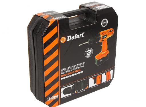 Аккумуляторный шуруповерт Defort DCD-14N-7-BDK