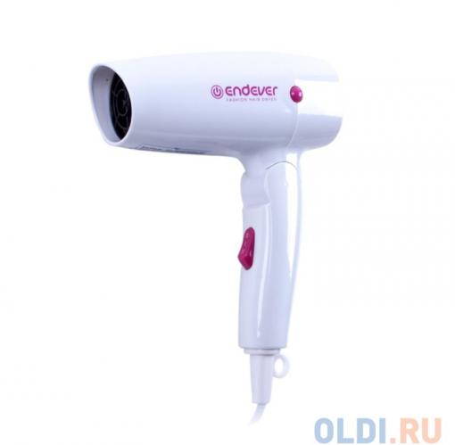 Фен Endever Aurora 453, Мощность 1400 Вт, 2 режима мощности, защита от перегрева, складная ручка