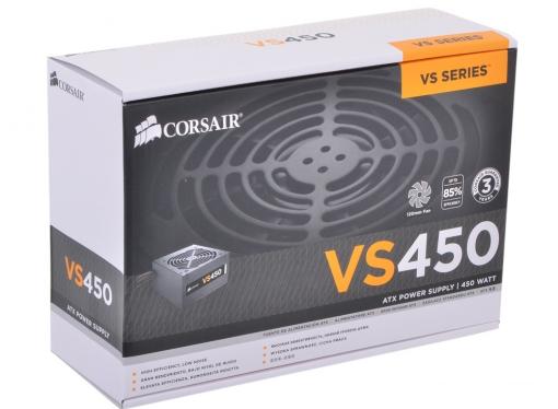 Блок питания Corsair 450W (VS450) v.2.31,A.PFC,Fan 12 cm,Retail