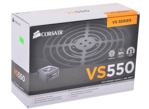 Блок питания Corsair 550W (VS550) v.2.31,A.PFC,Fan 12 cm,Retail