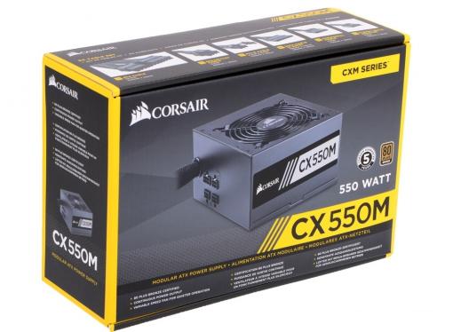 Блок питания Corsair 550W Builder Series (CX550M) v.2.4,A.PFS,80 Plus Bronze,Fan 12 cm,Modular,Retail