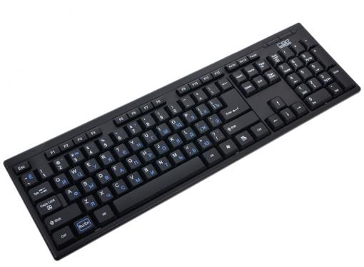 Клавиатура CBR  KB-108, 104 кл. + перекл. языка 1 кнопкой, USB