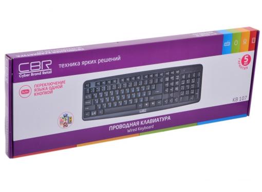 Клавиатура CBR KB 107, 107 кл., офисн., USB,