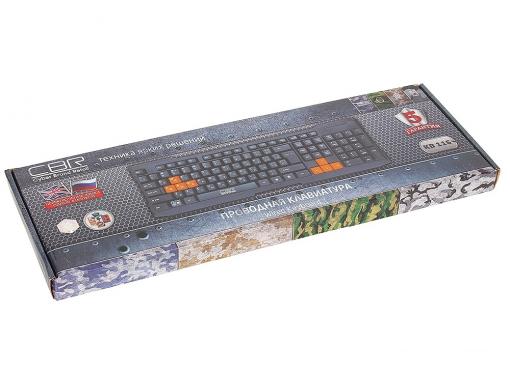 Клавиатура CBR KB 116, 104 кл., slim, провод 1,4м, USB