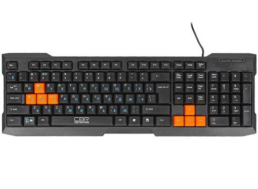 Клавиатура CBR KB 116, 104 кл., slim, провод 1,4м, USB