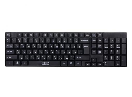 Клавиатура CBR KB 110,офисн.,поверхность под карбон , переключение языка 1 кнопкой (софт), USB
