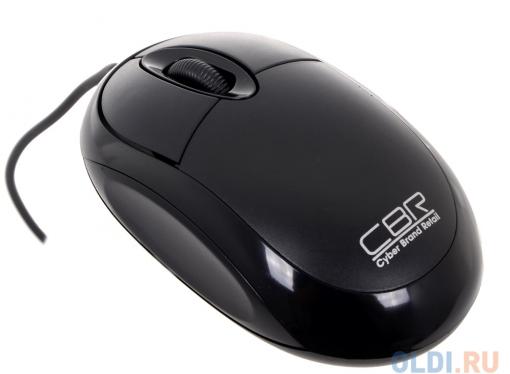 Мышь CBR CM-102 Black, оптика, 1200dpi, офисн., USB