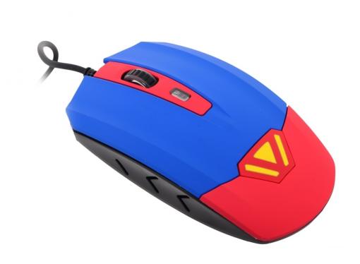 Мышь CBR CM833 Superman, оптика, встроенное Вибро (вибрация на нажатие левой/правой кнопки, массаж кисти, таймер вибро 1 раз в час), принт, 3200dpi, U