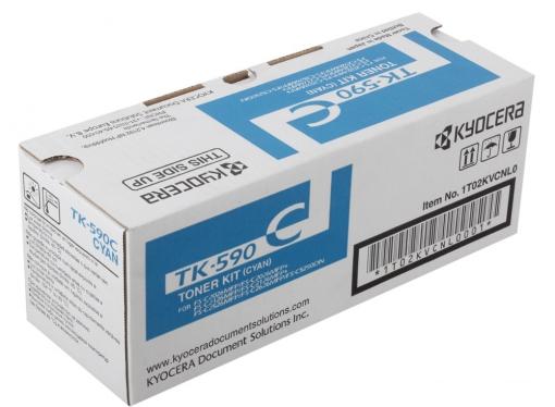 Тонер Kyocera TK-590C для FS-C2026MFP/C2126MFP/C2526MFP/C2626MFP/C5250DN. Синий 7000 страниц.