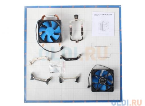 Кулер для процессора DeepCool ICE BLADE 200M (Soc-AMD/1150/1155/1156/2011/ 4pin 18-30dB Al+Cu 130W 343g clamp Dual-