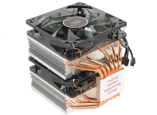Кулер для процессора DeepCool NEPTWIN V2 (LGA2011-V3/2011/1366/1156/55/51/50/775/FM2+/FM2/FM1/AM3+/AM3/AM2+/AM2,TDP 150W, PWM, DUAL FAN, DUAL Heatsink, 6 Heatpipe)