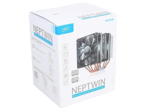 Кулер для процессора DeepCool NEPTWIN V2 (LGA2011-V3/2011/1366/1156/55/51/50/775/FM2+/FM2/FM1/AM3+/AM3/AM2+/AM2,TDP 150W, PWM, DUAL FAN, DUAL Heatsink, 6 Heatpipe)