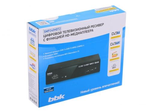 Цифровой телевизионный DVB-T2 ресивер BBK SMP240HDT2 черный