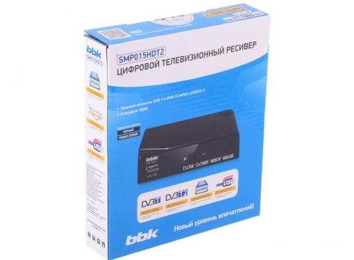 Цифровой телевизионный DVB-T2 ресивер BBK SMP015HDT2 темно-серый