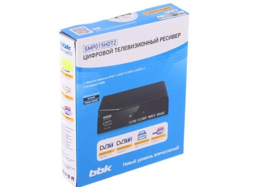 Цифровой телевизионный DVB-T2 ресивер BBK SMP015HDT2 черный
