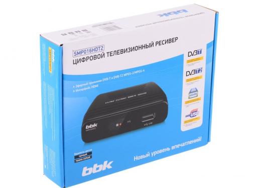 Цифровой телевизионный DVB-T2 ресивер BBK SMP016HDT2 черный