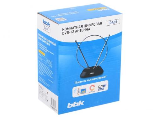 Телевизионная антенна BBK DA01 Комнатная цифровая DVB-T антенна, черный