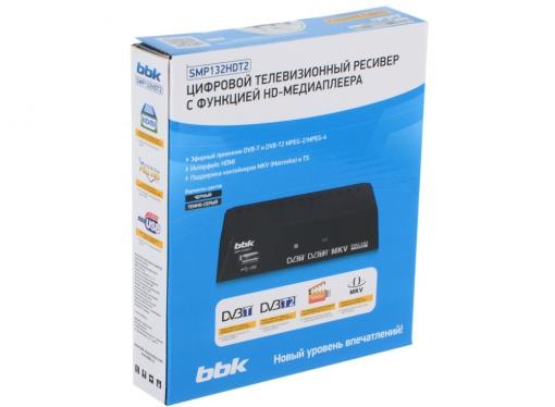 Цифровой телевизионный DVB-T2 ресивер BBK SMP132HDT2 темно-серый