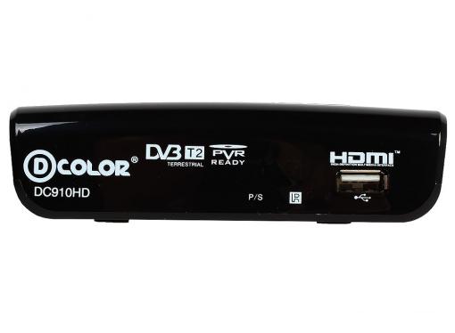 Цифровой телевизионный DVB-T2 ресивер D-Color DC910HD