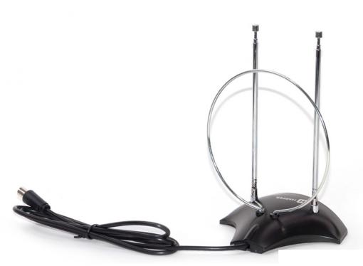 Телевизионная антенна HARPER ADVB-2010 (комнатная, активная;DVB-T2; VHF / UHF (174–230 MHz, 470-862 MHz)  1 м)