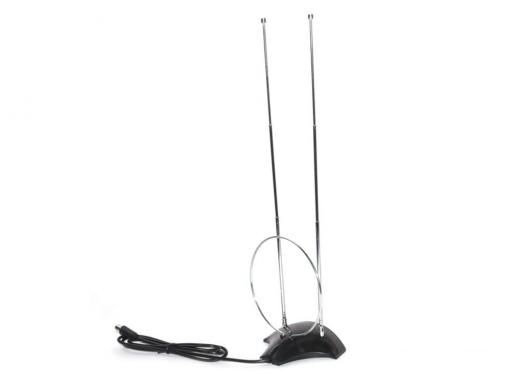 Телевизионная антенна HARPER ADVB-2010 (комнатная, активная;DVB-T2; VHF / UHF (174–230 MHz, 470-862 MHz)  1 м)