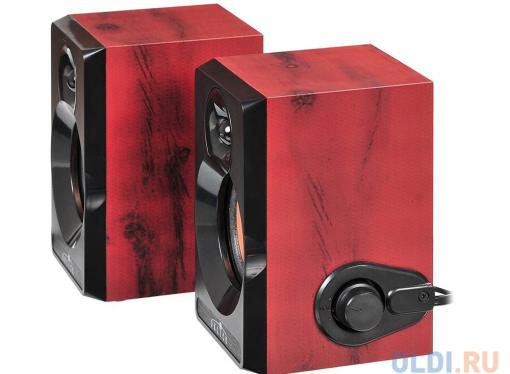 Колонки Oklick OK-161 2.0 dk.wooden dark 6W портативные