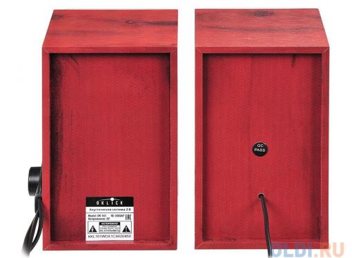 Колонки Oklick OK-161 2.0 dk.wooden dark 6W портативные