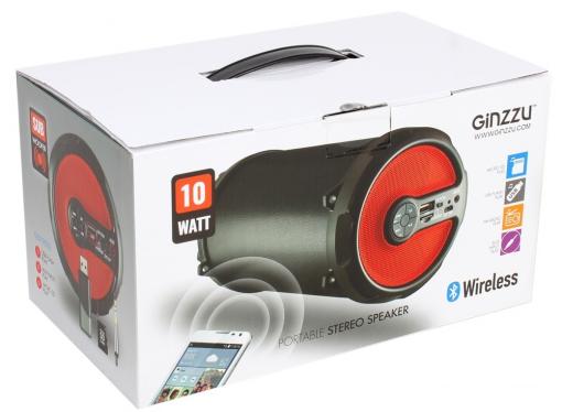 Беспроводная BT-Колонка GINZZU GM-987B, bluetooth, 10W/USB/TF/AUX/FM/Subwoofer