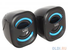 Колонки CBR CMS 333, Black (6 Вт, 90 - 20 000 Гц, mini Jack, USB)