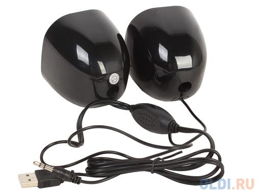 Колонки CBR CMS 333, Black (6 Вт, 90 - 20 000 Гц, mini Jack, USB)