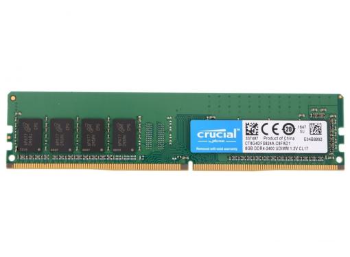 Память DDR4 8Gb (pc-19200) 2400MHz Crucial Single Rank x8 CT8G4DFS824A