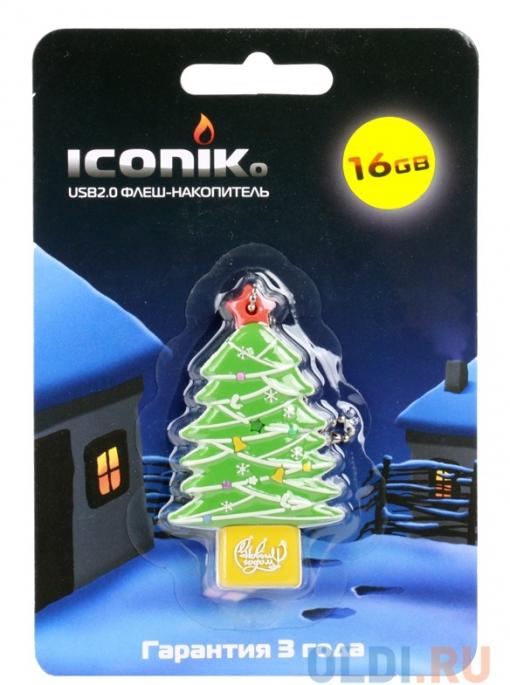 Внешний накопитель 16GB USB Drive (USB 2.0) ICONIK Ёлка (RB-TREE-16GB)