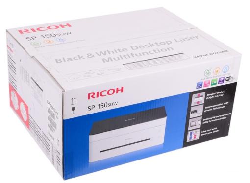 МФУ Ricoh SP 150SUw (копир-принтер-сканер, Wi-Fi, 22стр./мин., 600x600dpi, A4)