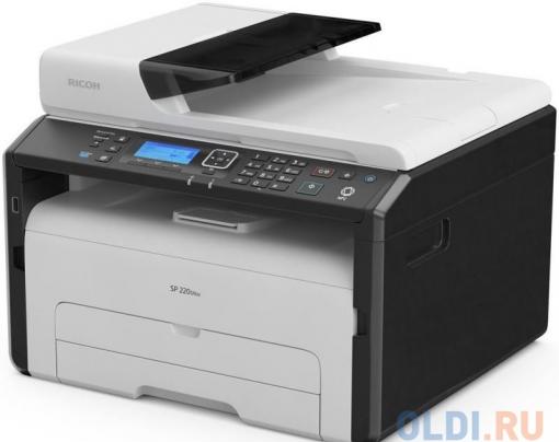 МФУ Ricoh SP 220SNw A4, 23 стр/мин, 151 листов + 35 листов, USB, Ethernet, Wi-Fi, 128MB