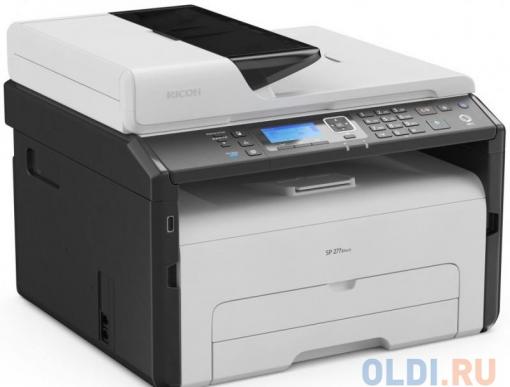 МФУ Ricoh SP 277SNwX A4, 23 стр/мин, 185 листов, ADF, NFC, USB, Ethernet, WiFi, 128MB